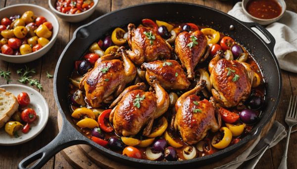 Recette traditionnelle du poulet basquaise revisité